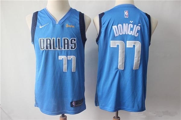 NBA Dallas Mavericks #77 Luka Doncic Blue Nike Authentic New Jersey