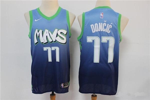 NBA Dallas Mavericks #77 Luka Doncic Light Blue 2020 City Edition Nike Swingman Jersey