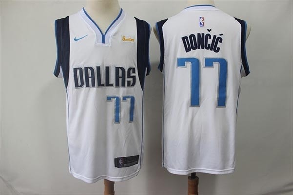 NBA Dallas Mavericks #77 Luka Doncic White Nike Authentic New Jersey