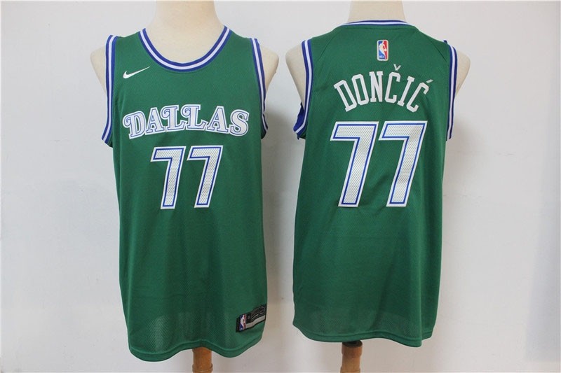 NBA Dallas Mavericks #77 Luka Doncic Green Nike Authentic New Jersey