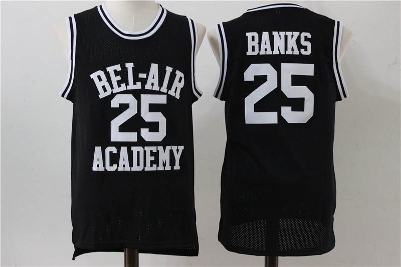 NBA Bel-Air Academy #25 Carlton Banks Black Jersey