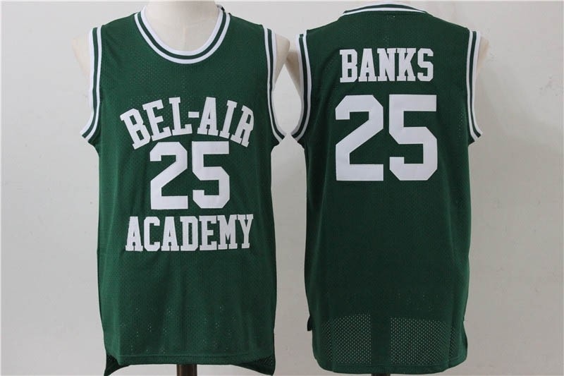 NBA Bel-Air Academy #25 Carlton Banks Green Jersey