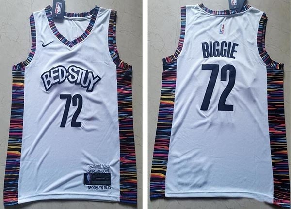 NBA Brooklyn Nets #72 Biggie White 2019-20 City Edition Nike Swingman Jersey