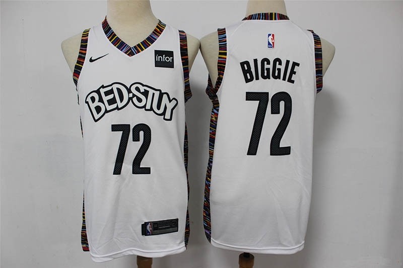 NBA Brooklyn Nets #72 Biggie White 2019-20 City Edition Nike Swingman Jersey