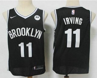 Men's Brooklyn Nets #11 Kyrie Irving Black Nike 2021 New Season Swingman City Edition Jersey