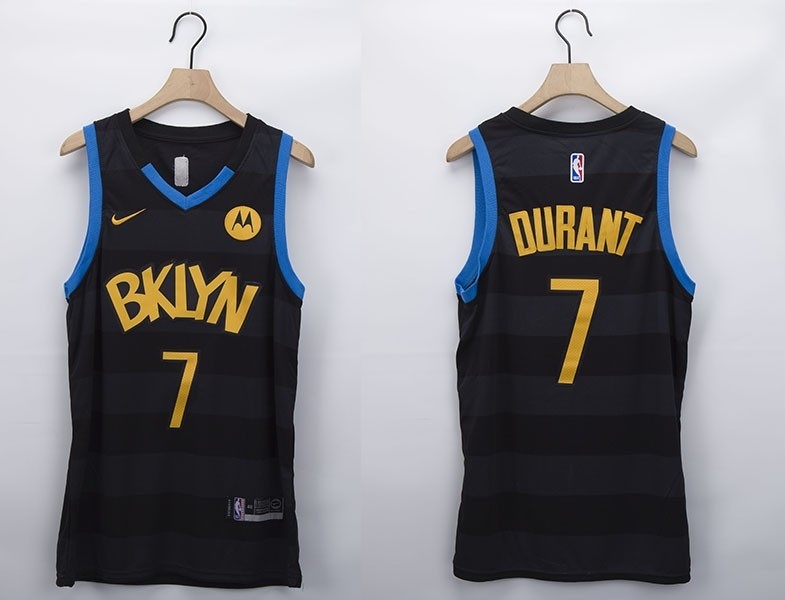 Men's Brooklyn Nets #7 Kevin Durant Black 2020-21 Fashion NBA Jersey