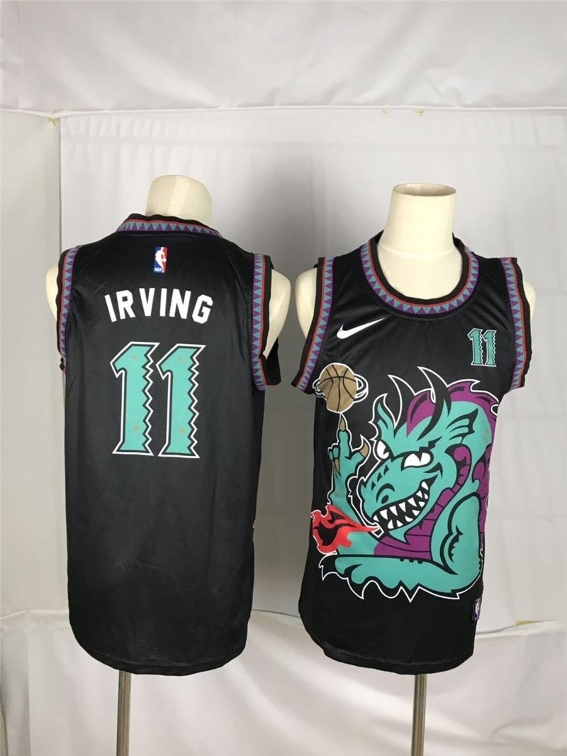 Men's Brooklyn Nets #11 Irving Black dragon Nike 2021 Nike NBA Jersey