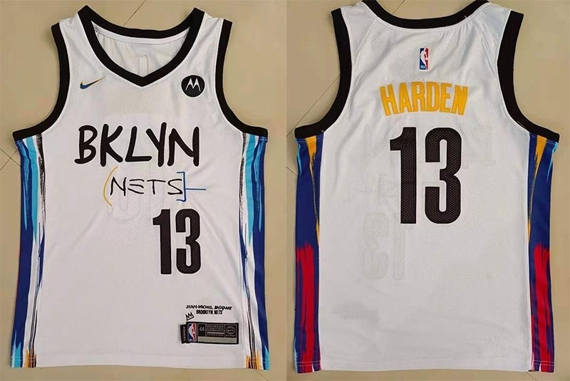 NBA Brooklyn Nets #13 James Harden White 2021 Nike Swingman Jersey