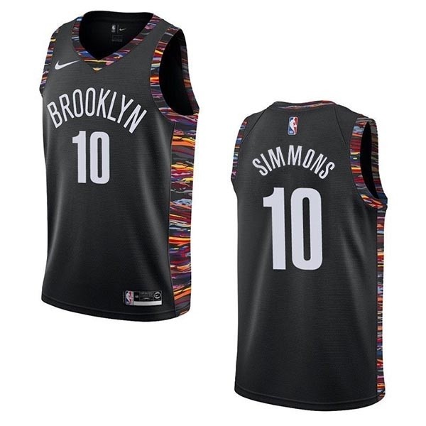 Men's Brooklyn Nets #10 Ben Simmons Black City Edition Swingman Jersey