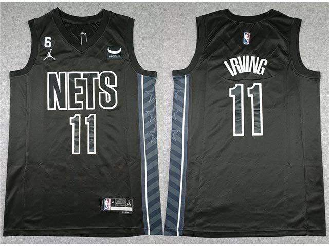 Men's Brooklyn Nets #11 Kyrie Irving 2022-23 Black Statement Edition Swingman Jersey