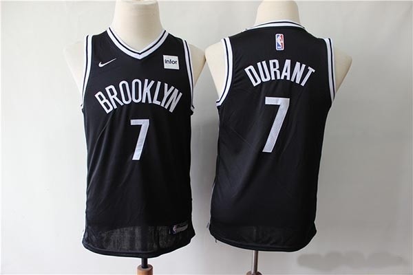 Youth Brooklyn Nets #7 Kevin Durant Black Nike Jersey