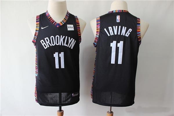 Youth Brooklyn Nets #11 Kyrie Irving Black City Edition Nike Jersey