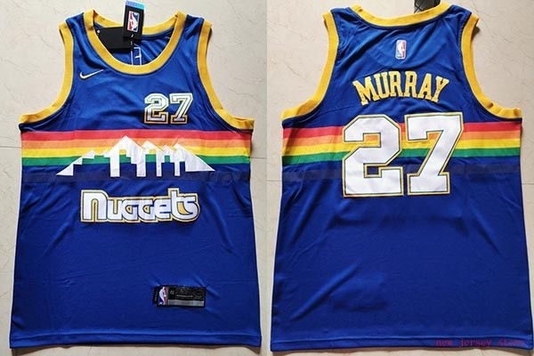 NBA Denver Nuggets #27 Jamal Murray Blue Nike Swingman Jersey