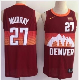 Men's Denver Nuggets #27 Jamal Murray Red 2021 City Edition NBA Swingman Jersey