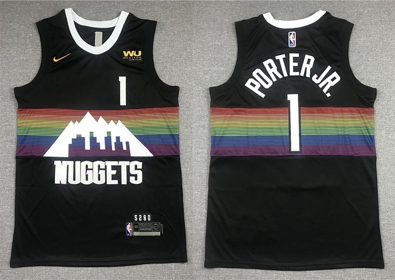 NBA Denver Nuggets #1 Michael Porter Jr. Black 2019-20 City Edition Nike Swingman Jersey