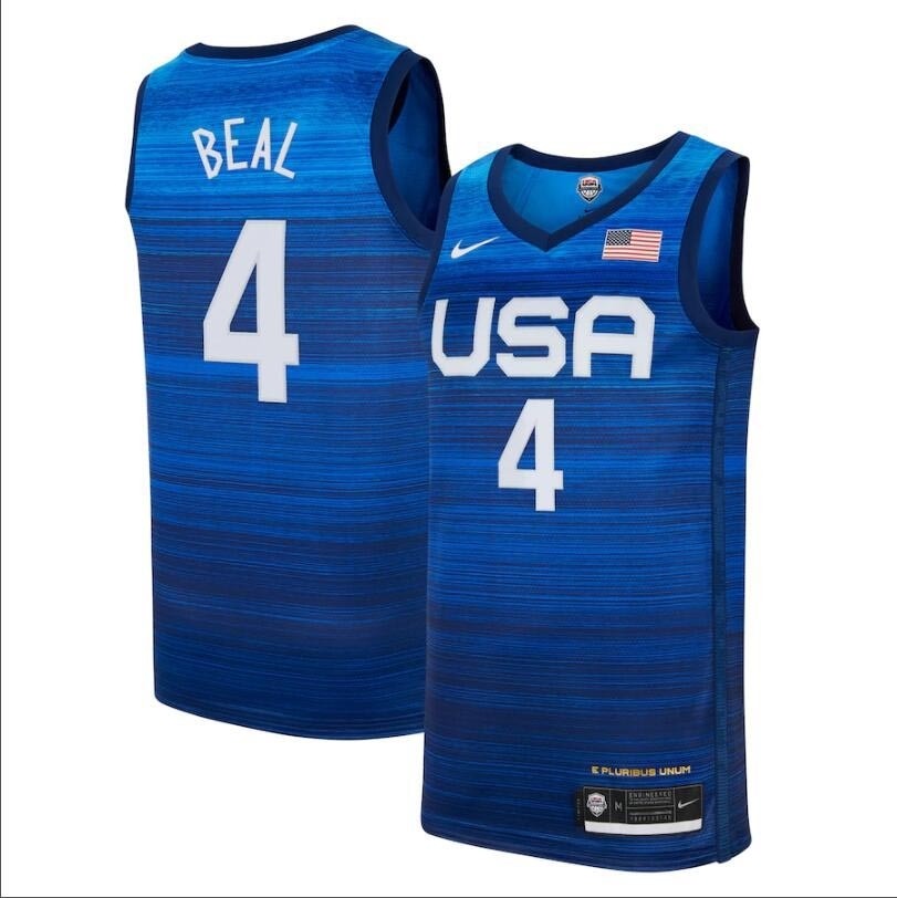 USA Basketball 2020 Summer Olympics #4 Bradley Beal Blue Player Nike Jersey