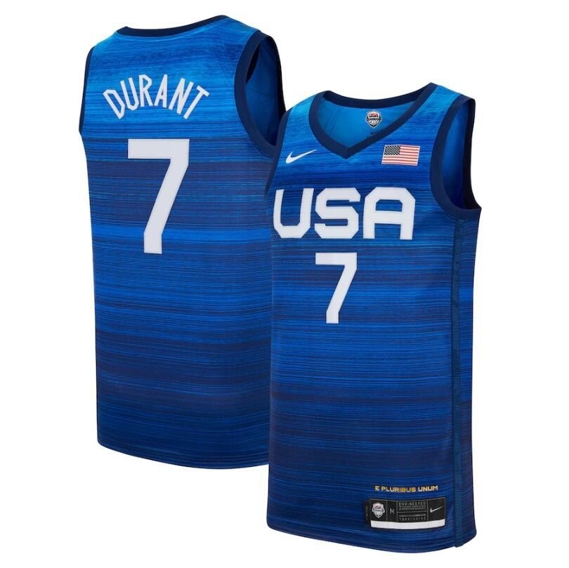 USA Basketball 2020 Summer Olympics #7 Kevin Durant Blue Player Nike Jersey