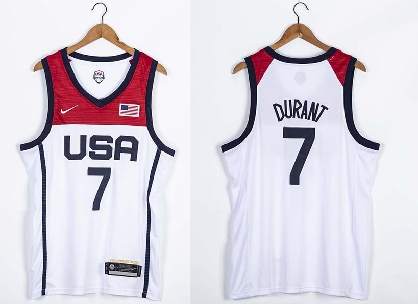 USA Basketball 2020 Summer Olympics #7 Kevin Durant White Player Nike Jersey