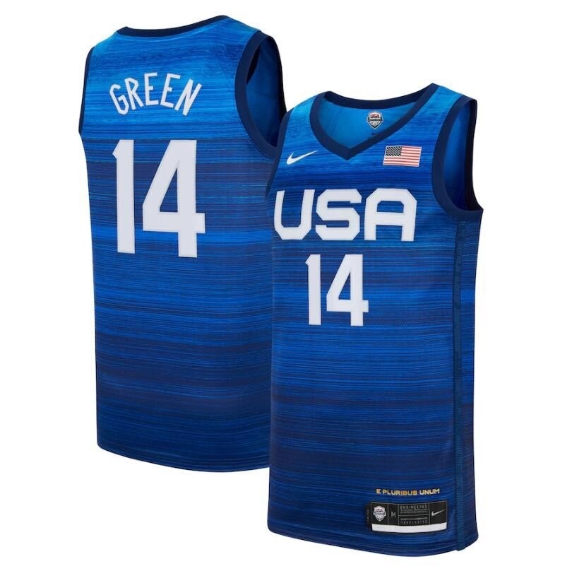 USA Basketball 2020 Summer Olympics #14 Draymond Green Blue Player Nike Jersey