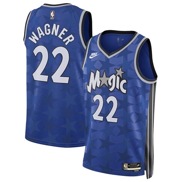 Men's Orlando Magic #22 Franz Wagner Blue 2023-24 Classic Edition Stitched Basketball Jersey