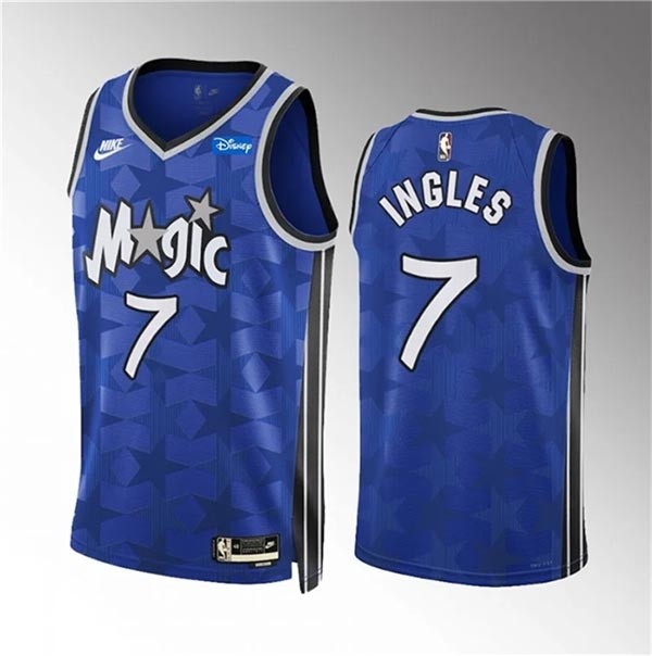 Men's Orlando Magic #7 Joe Ingles Blue 2023-24 Classic Edition Stitched Basketball Jersey