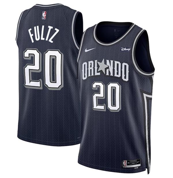 Men's Orlando Magic #20 Markelle Fultz Navy 2023-24 City Edition Stitched Basketball Jersey