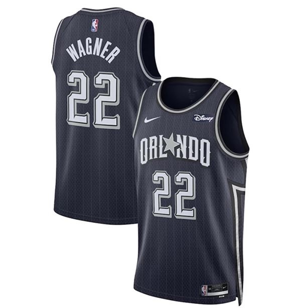 Men's Orlando Magic #22 Franz Wagner Navy 2023-24 City Edition Stitched Basketball Jersey