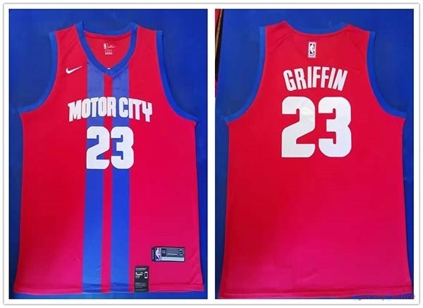 NBA Detroit Pistons #23 Blake Griffin Red City Edition Nike Jersey