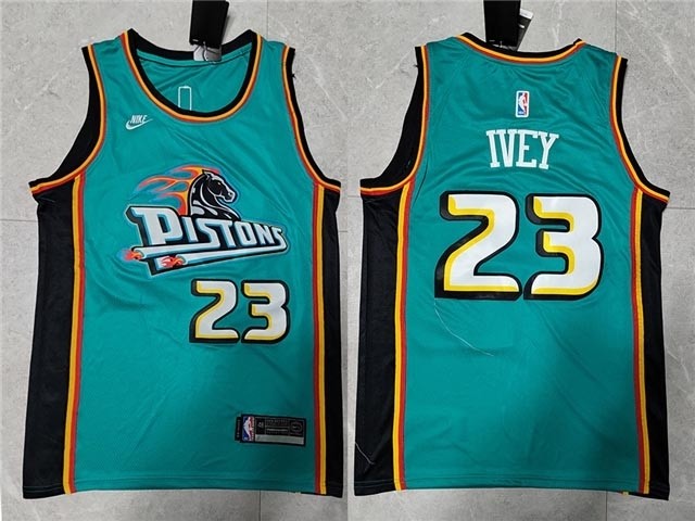 Men's Detroit Pistons #23 Jaden Ivey 2022-23 Teal Classic Edition Swingman Jersey