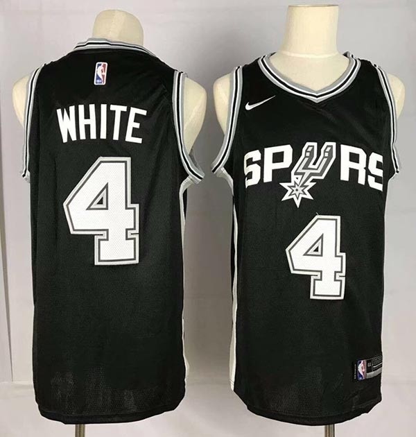 NBA San Antonio Spurs #4 Derrick White Black Nike Jersey