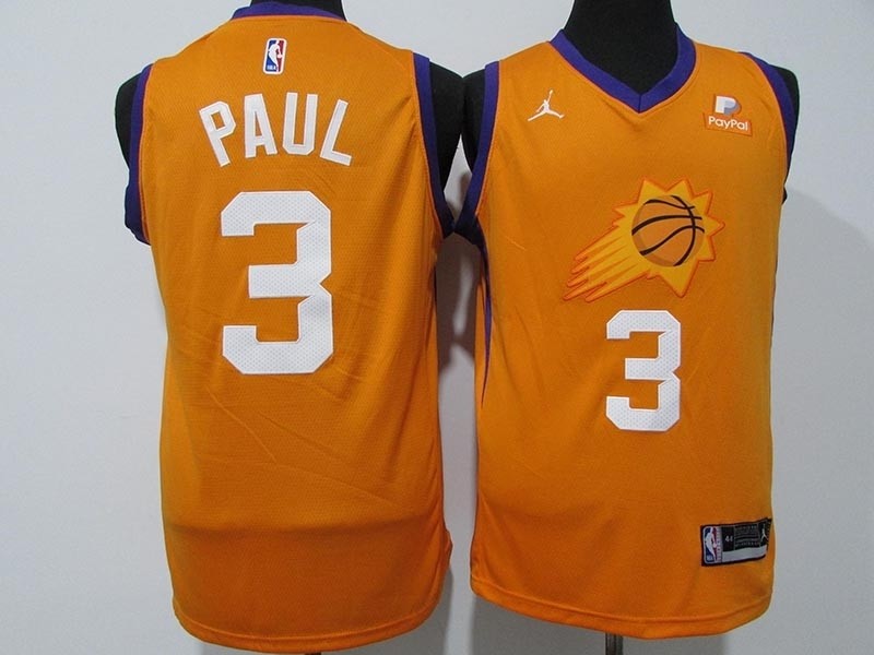 Men's Phoenix Suns #3 Chris Paul NEW Orange 2021-22 Jordan Swingman Jersey