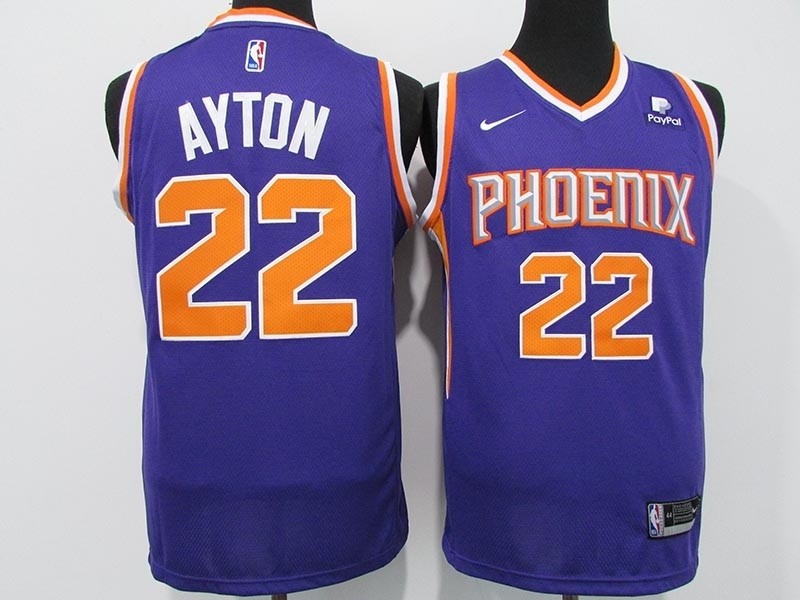 NBA Phoenix Suns #22 Deandre Ayton Purple 2020-21 Nike Swingman Jersey