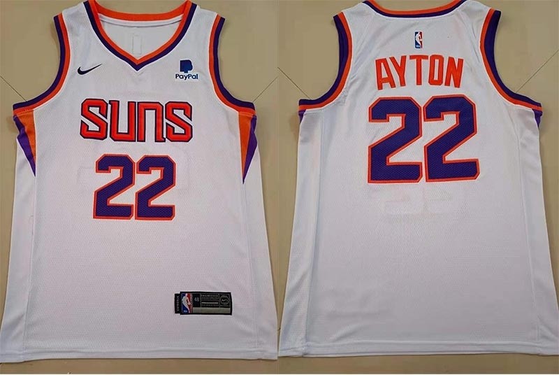 NBA Phoenix Suns #22 Deandre Ayton White 2020-21 Nike Swingman Jersey