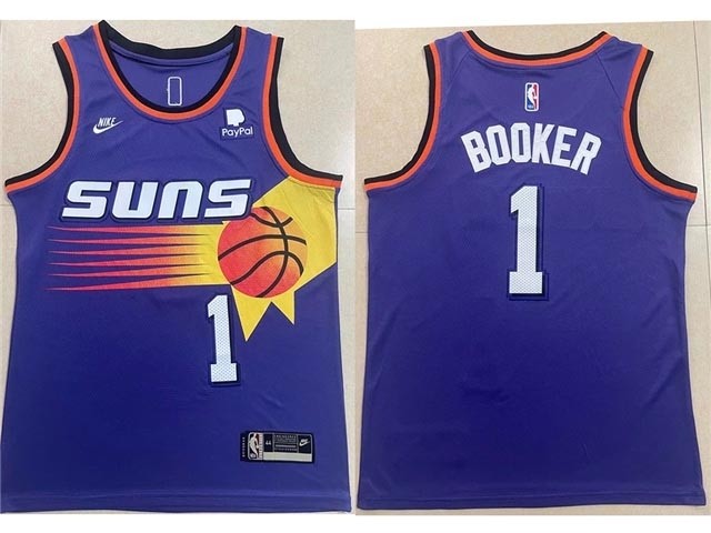 Men's Phoenix Suns #1 Devin Booker 2022-23 Purple Classic Edition Swingman Jersey