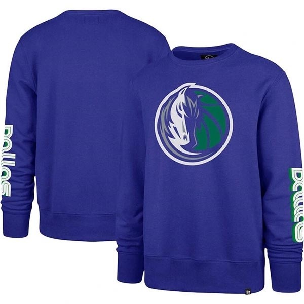 Men's Dallas Mavericks '47 Purple 2022-23 City Edition Two-Peat Headline Pullover Sweatshirt