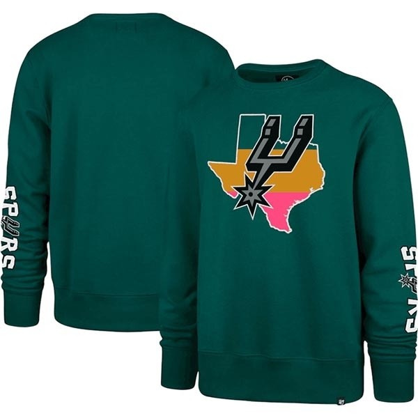 Men's San Antonio Spurs '47 Teal 2022-23 City Edition Two-Peat Headline Pullover Sweatshirt