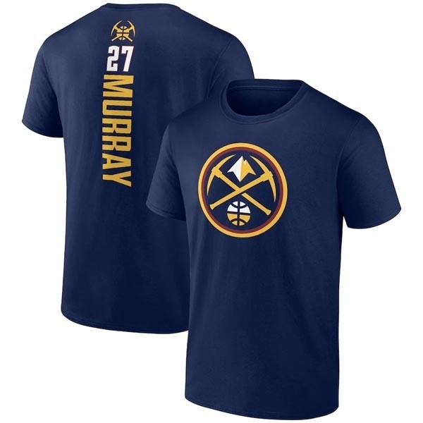 Men's Denver Nuggets #27 Jamal Murray Navy Name & Number T-ShirtS