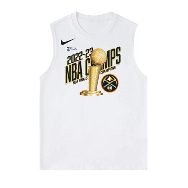 Men's Denver Nuggets White Champions Suit In Action Tank Top