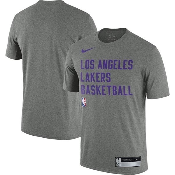 Men's Los Angeles Lakers Heather Gray 2023-24 Sideline Legend Performance Practice T-Shirt