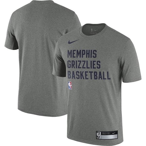 Men's Memphis Grizzlies Heather Gray 2023-24 Sideline Legend Performance Practice T-Shirt