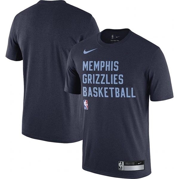 Men's Memphis Grizzlies Navy 2023-24 Sideline Legend Performance Practice T-Shirt