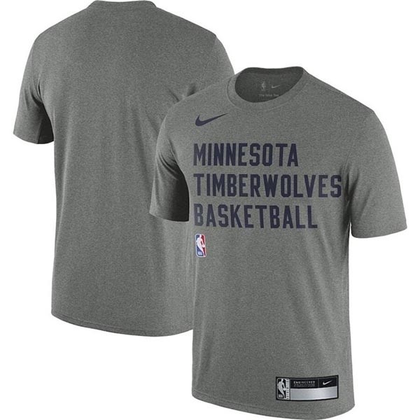 Men's Minnesota Timberwolves Heather Gray 2023-24 Sideline Legend Performance Practice T-Shirt