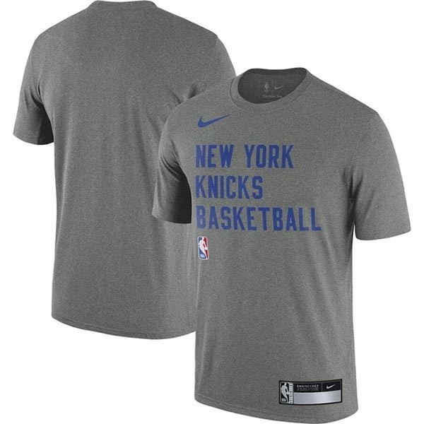 Men's New York Knicks Heather Gray 2023-24 Sideline Legend Performance Practice T-Shirt