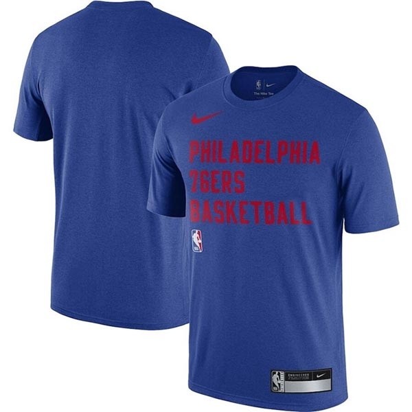 Men's Philadelphia 76ers Royal 2023-24 Sideline Legend Performance Practice T-Shirt