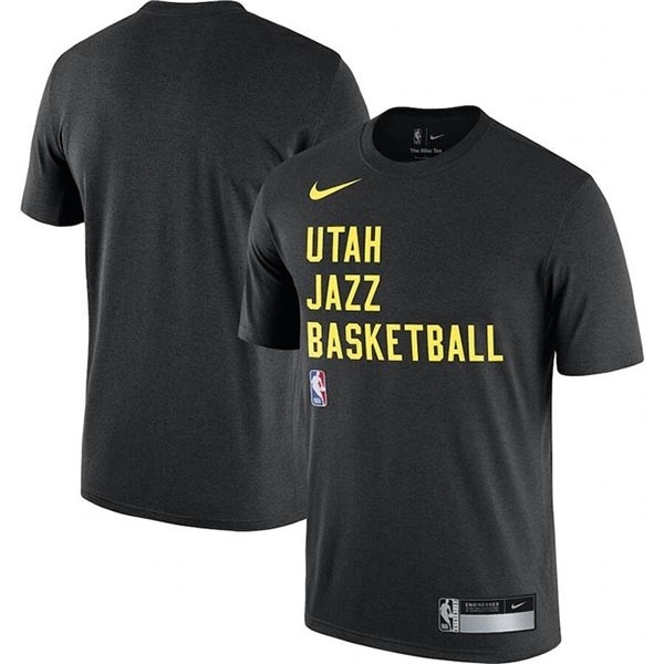 Men's Utah Jazz Black 2023-24 Sideline Legend Performance Practice T-Shirt