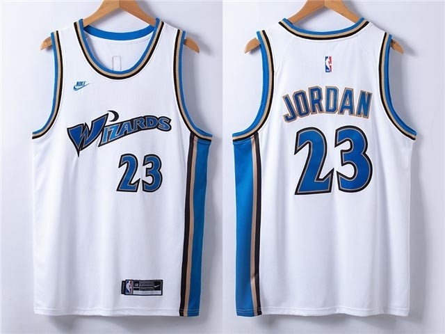 Men's Washington Wizards #23 Michael Jordan 2022-23 White Classic Edition Swingman Jersey