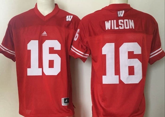 Youth Wisconsin Badgers Red #16 Wilson jersey