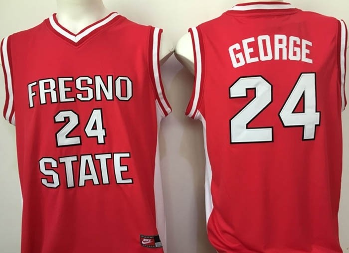 FRESNO STATE BULLDOGS red #24 George jersey