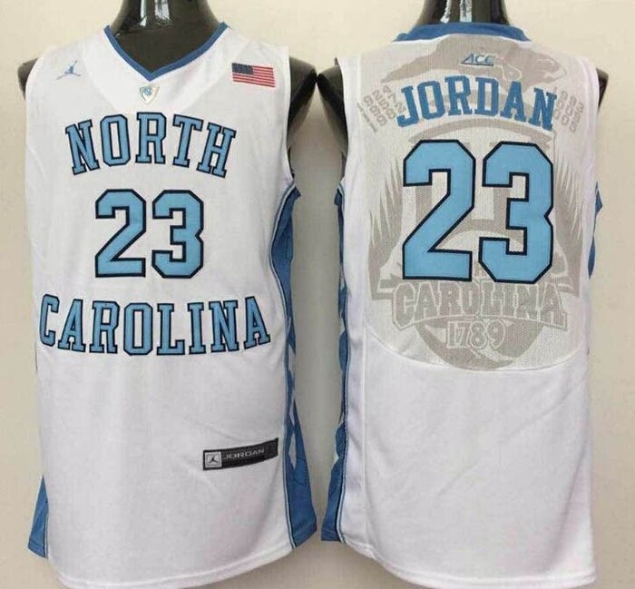 North Carolina Tar Heels white #23 Jordan jersey