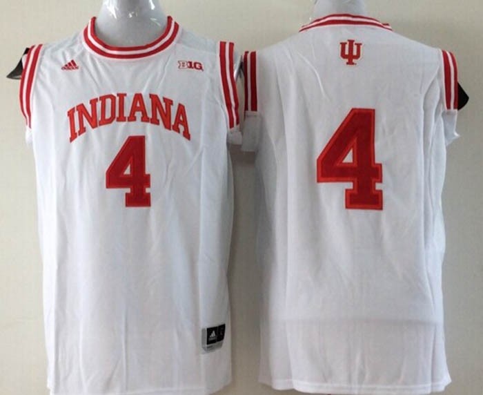 Indiana Hoosiers #4 white jersey